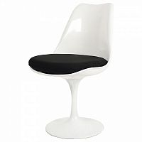 стул eero saarinen style tulip chair черная подушка в Абакане