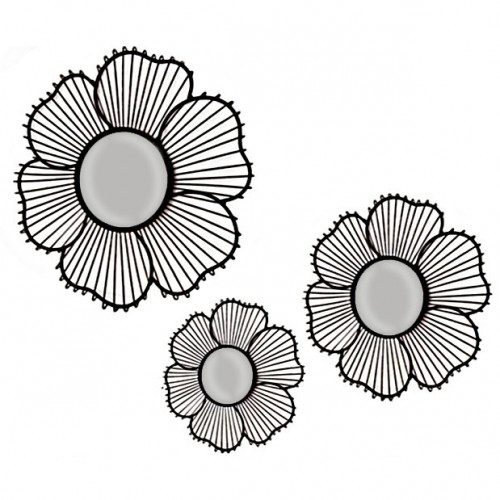 зеркальное панно декоративное цветы 3 штуки bouquet в Абакане