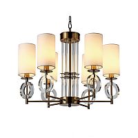 люстра felton 6 от delight collection белая/прозрачная/латунь в Абакане
