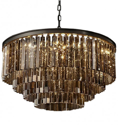 люстра odeon 4 rings smoke черное основание, дымчатое стекло в Абакане