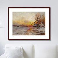 картина: winter sunset, 1913г. в Абакане