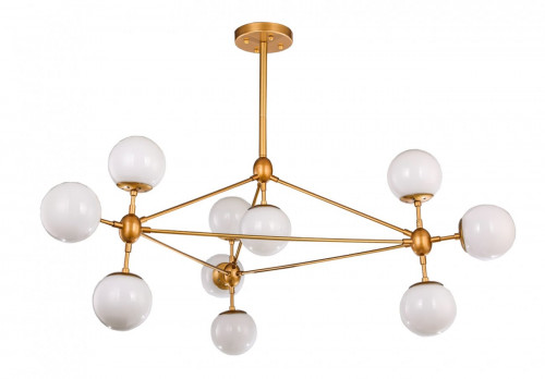 люстра modo 10 gold золото, белые плафоны в Абакане