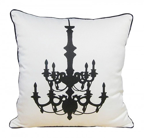 подушка с рисунком канделябра chandelier white в Абакане
