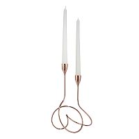 подсвечник медный металлический на 2 свечи loop, 28 см в Абакане