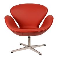 кресло arne jacobsen style swan chair красное в Абакане