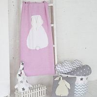 плед зайка 60*90 св.астра+белый в Абакане